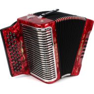 Hohner Corona II Xtreme Diatonic Accordion - Keys of G/C/F - Pearl Red