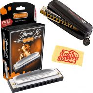 Hohner Accordions Hohner 560 Special 20 Harmonica - Key of C Bundle with Carrying Case and Austin Bazaar Polishing Cloth