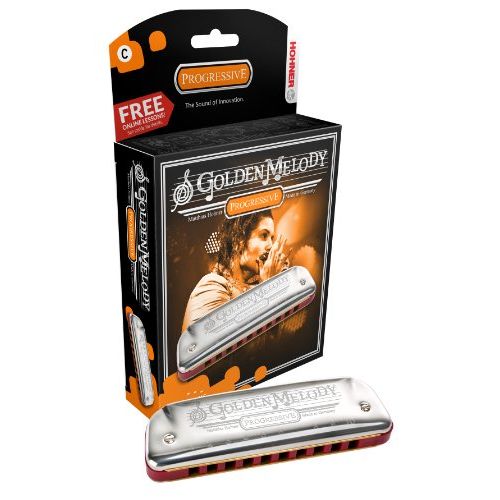  Hohner Accordions Hohner 542PBXB Golden Melody Diatonic Harmonica, B