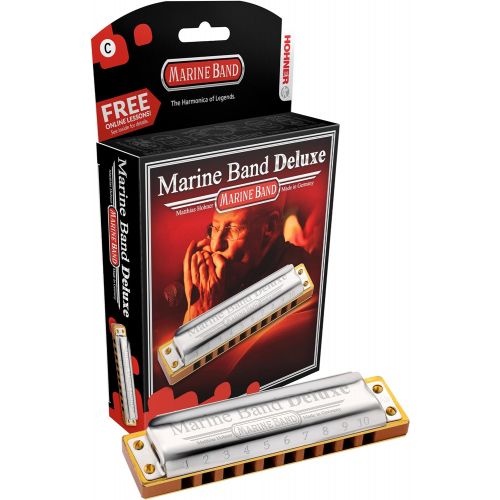  Hohner Accordions Hohner M2005BX-BF Marine Band Deluxe Harmonica, Key of Bb