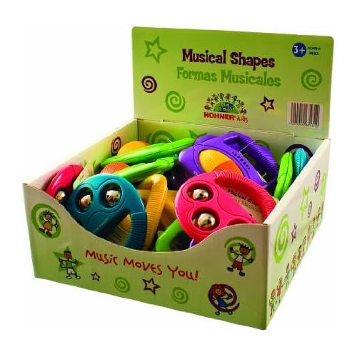  Hohner Kids Musical Shapes Display Box Rattle, 20-Pack