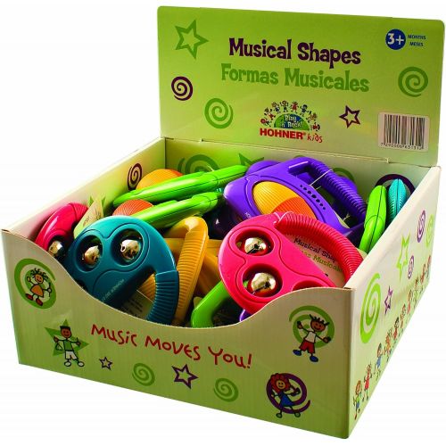  Hohner Kids Musical Shapes Display Box Rattle, 20-Pack