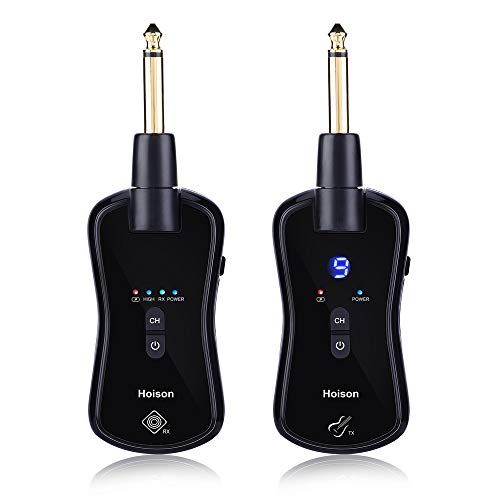  Hoison Wireless Guitar System Built-in Rechargeable Lithium Battery Digital Transmitter Receiver for Electric Guitar Bass (S8)