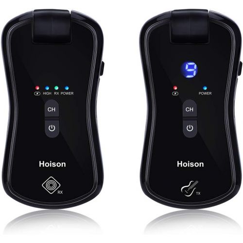  Hoison Wireless Guitar System Built-in Rechargeable Lithium Battery Digital Transmitter Receiver for Electric Guitar Bass (S8)