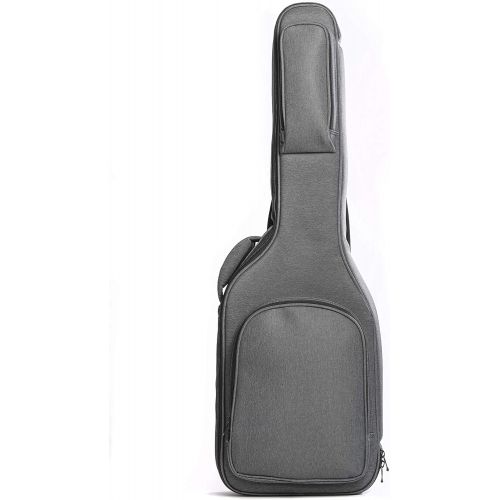  Professional Electric Bass Guitar Gig Bag Soft Case by Hola! Music, Pro Series with 25mm (1 Inch) Padding, Gray