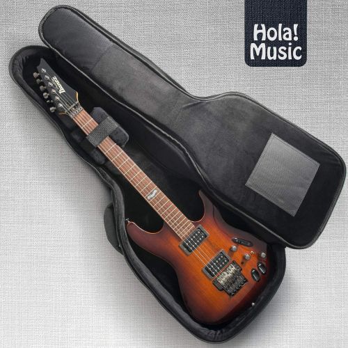  Professional Electric Bass Guitar Gig Bag Soft Case by Hola! Music, Pro Series with 25mm (1 Inch) Padding, Gray