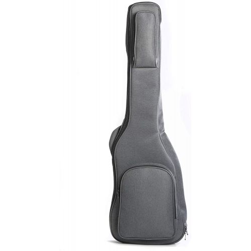  [아마존베스트]Professional Electric Bass Guitar Gig Bag Soft Case by Hola! Music, Pro Series with 25mm (1 Inch) Padding, Gray