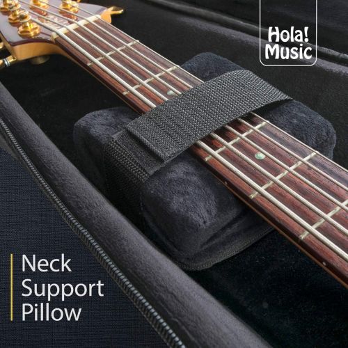 [아마존베스트]Professional Electric Bass Guitar Gig Bag Soft Case by Hola! Music, Pro Series with 25mm (1 Inch) Padding, Gray