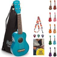 [아마존베스트]Hola! Music HM-21BK Soprano Ukulele Bundle with Canvas Tote Bag, Strap and Picks, Black