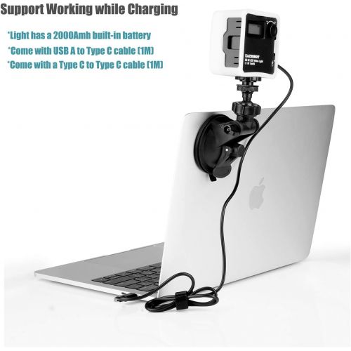  [아마존베스트]HolaFoto Video Conference Lighting Kit for Laptop, Bi-Color (2800K-8500K) Zoom Lightning for Computer, Suitable for Self Broadcasting,Product Photography Lighting, Led Video Light Kit EACHS