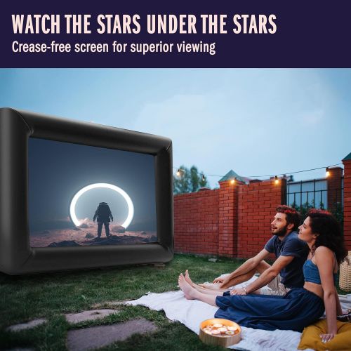  [아마존베스트]Holiday Styling: Outdoor Projector Screen  Outdoor Movie Screen - TV Projection Screen - Inflatable Portable Projector Screen for Family Movies - Premium Grade 200 inch Diagonal (