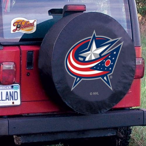  Holland Bar Stool Co. Columbus Blue Jackets HBS Black Vinyl Fitted Car Tire Cover