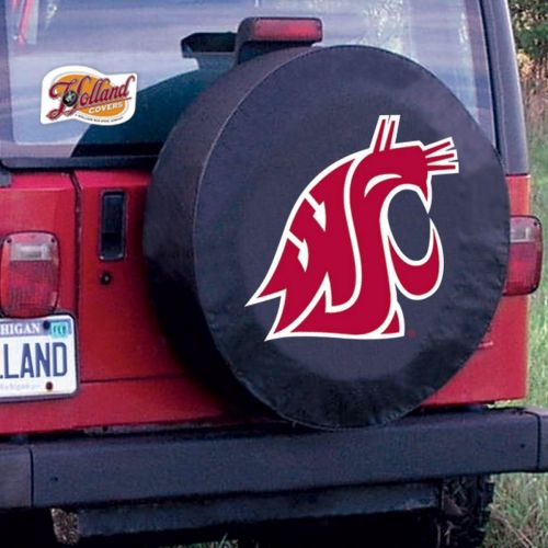  Holland Bar Stool Co. Washington State Cougars HBS Black Vinyl Fitted Car Tire Cover