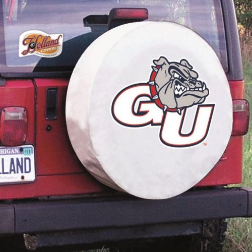  Holland Bar Stool Co. Gonzaga Bulldogs HBS White Vinyl Fitted Spare Car Tire Cover