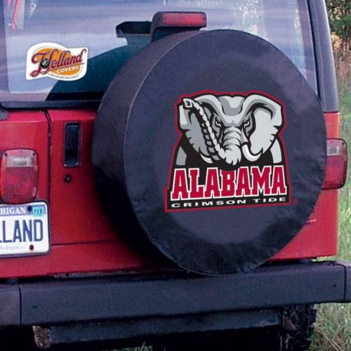  Holland Bar Stool Co. Alabama Crimson Tide HBS Black Vinyl Fitted Car Tire Cover