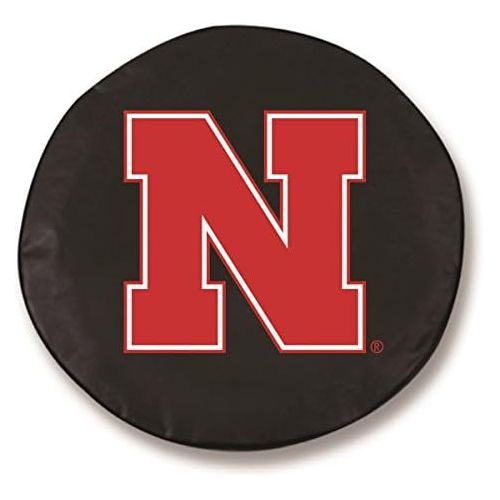  Holland Bar Stool Co. Nebraska Cornhuskers HBS Black Vinyl Fitted Spare Car Tire Cover