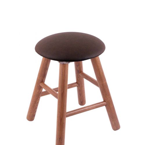  Holland Bar Stool Co. Oak Vanity Stool in Medium Finish with Rein Coffee Seat