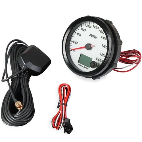  Holley 26-611W Analog-Style GPS Speedometer 4-12 in. Diameter 0-200 MPH 240 Deg