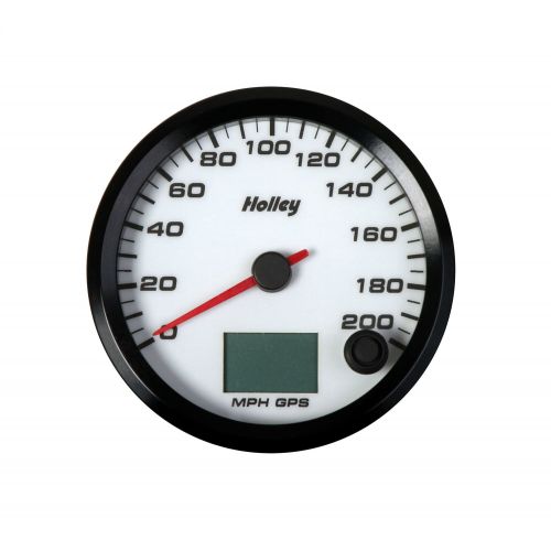  Holley 26-611W Analog-Style GPS Speedometer 4-12 in. Diameter 0-200 MPH 240 Deg