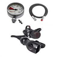 Hollis 500SE DC7 1st and 2nd Stage Scuba Diving Regulator with Pressure Gauge Plus Pressure Hose Included (Bundle) (DIN)