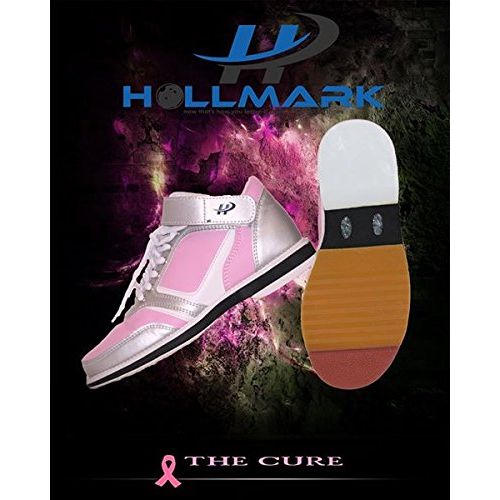  Hollmark Shoes The Cure Womens High Top Bowling Shoe for Right Handed Bowler,- Pink and Silver