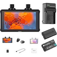 Hollyland Mars M1 Enhanced 3 in1 5.5in Wireless Monitor, Transmitter & Receiver 4K HDMI SDI 450FT, 1000nit FHD Touch 3D-LUT, 0.08s Latency [2 Battery Pack & AC Charger Bundle]