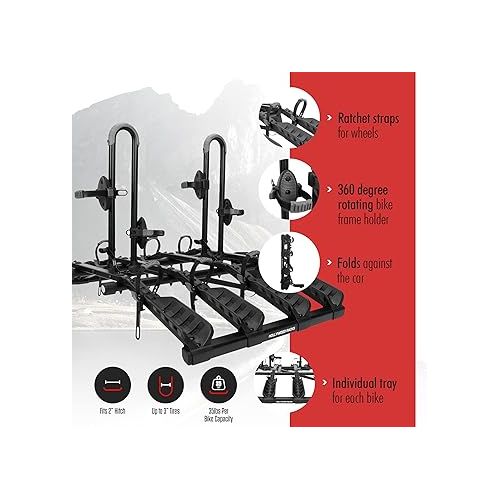  Hollywood Racks, Destination, Hitch Mount Rack, 2'', Bikes: 4