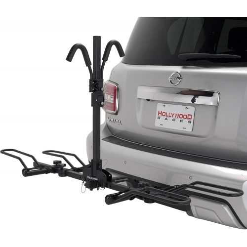  Hollywood Racks - 2-Bike Hitch Mounted Rack, HR200Z Trail Rider Platform Style Bike Rack - Fits 1.25 and 2-Inch Receivers