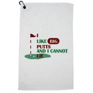 Hollywood Thread Funny I Like Big Putts Cannot Lie Golf Putting Golf Towel with Carabiner Clip