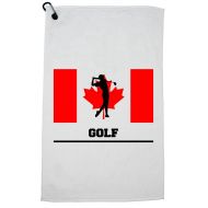 Hollywood Thread Canada Olympic - Golf - Flag - Silhouette Golf Towel with Carabiner Clip