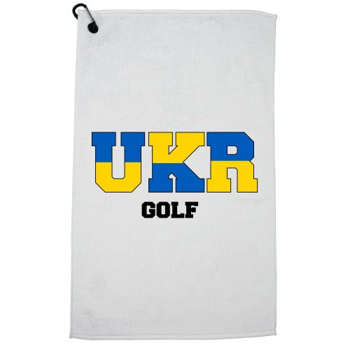  Hollywood Thread Ukraine Golf - Olympic Games - Rio - Flag Golf Towel with Carabiner Clip