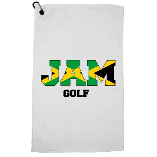  Hollywood Thread Jamica Golf - Olympic Games - Rio - Flag Golf Towel with Carabiner Clip