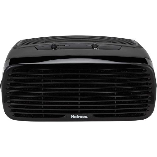  Holmes Desktop HEPA-Type , 3 Speeds plus Optional Ionizer small Air Purifier, HAP242B-U, Black