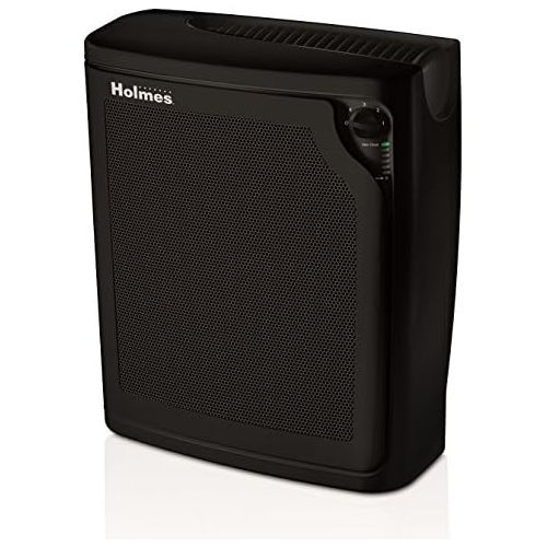  Holmes Large Room 4-Speed True HEPA Air Purifier with Quiet Operation, Black