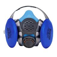 Holulo Half Face Respirator with Blue Filter Anti-Dust Paint Reusable Respirator Mask for Industrial