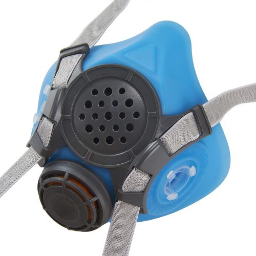  Holulo Half Face Respirator with Blue Filter Anti-Dust Paint Reusable Respirator Mask for Industrial