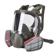Holulo Full Face Facepiece Respirator Paint Spray Mask with 2 x Organic Vapor Cartridges