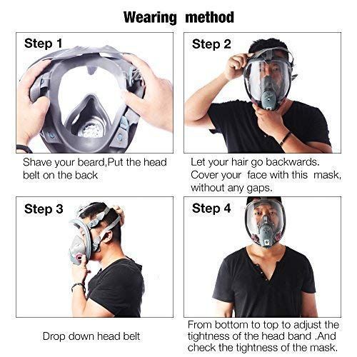  Holulo Full Face Respirator for Organic Vapor Industrial Grade Quality Respiratory Protection,Paint Spray Safety Mask (mask 33)