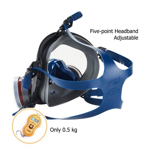  Holulo Full Face Respirator for Organic Vapor Industrial Grade Quality Respiratory Protection,Paint Spray Safety Mask (mask 33)