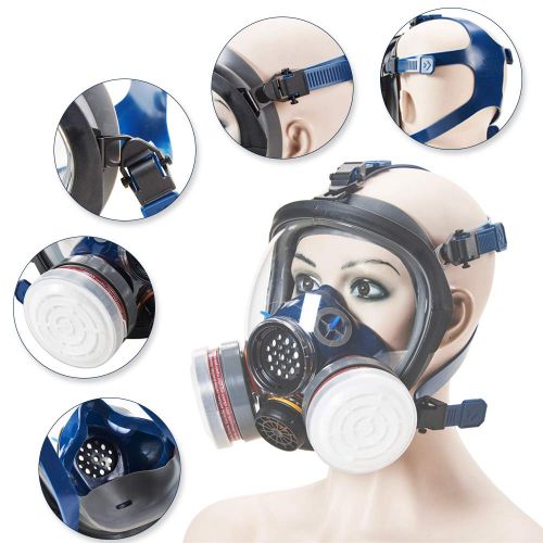  Holulo Full Face Respirator for Organic Vapor Industrial Grade Quality Respiratory Protection,Paint Spray Safety Mask (mask 33)