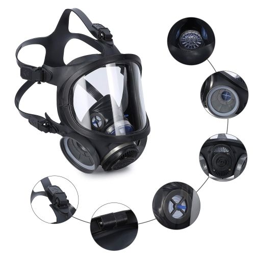  Holulo ST-M70-3 Organic Full Face Respirator Safety Mask (ST-M70-3 Mask+1 Pair 3# filter Cartridges)