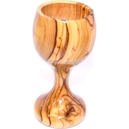  [아마존베스트]Holy Land Market Large Communion Wine Goblet - Chalice Olive Wood (6 Inches Large) - Asfour Outlet Trademark