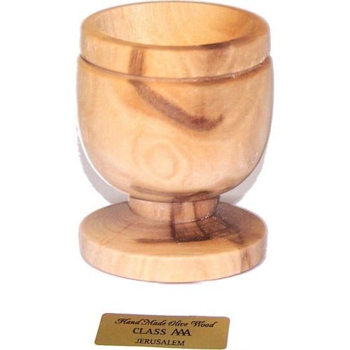  [아마존베스트]Holy Land Market Olive Wood Small Chalice or Goblet/Wine or Communion Church Cup (1)