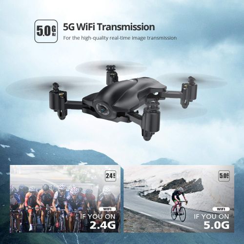 Holy Stone GPS Drone with 1080P Camera and video for adults Foldable Drone for Beginners, RC Quadcopter with GPS Return Home, Follow Me, Altitude Hold and 5G WiFi Transmission, HS1