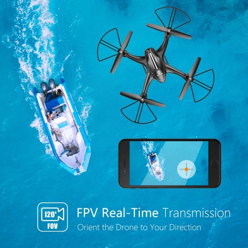  Holy Stone HS200D FPV RC Drone with 720P Camera and Video Quadcopter for Kids & Beginners RTF RC Helicopter with Altitude Hold 3D Flips Heldless Mode Color Black