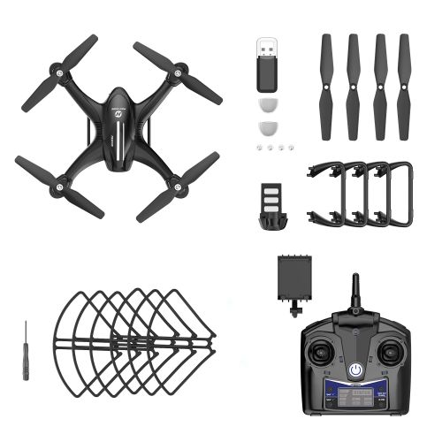  Holy Stone HS200D FPV RC Drone with 720P Camera and Video Quadcopter for Kids & Beginners RTF RC Helicopter with Altitude Hold 3D Flips Heldless Mode Color Black