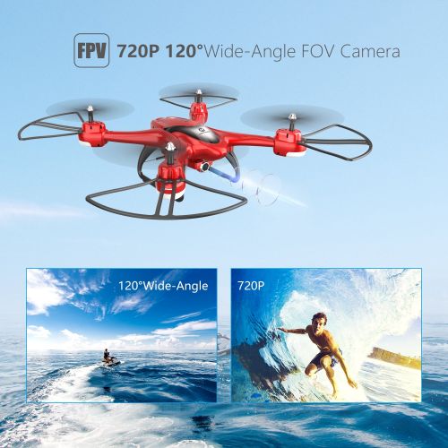  Holy Stone HS200D FPV RC Drone with 720P Camera and Video WiFi Quadcopter for kids and Beginners RTF RC Helicopter with Altitude Hold Headless Mode 3D Flips One Key Take-Off/Landin