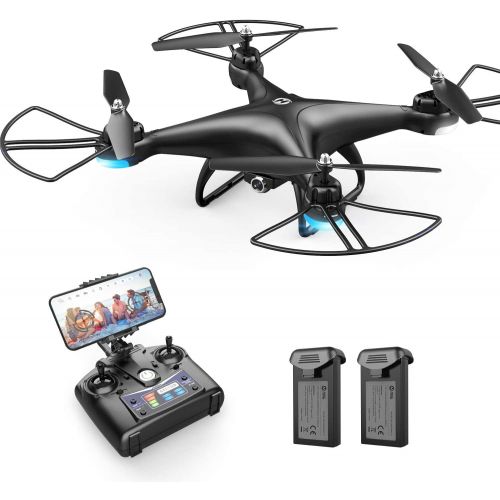  Holy Stone HS110D FPV RC Drone with 720P Camera and Video 120° Wide-Angle WiFi Quadcopter for kids and beginners Altitude Hold Headless Mode 3D Flips RTF with Modular Battery, Blac