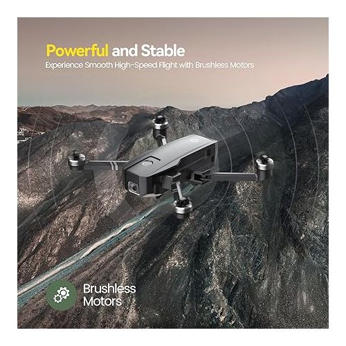  Holy Stone HS720 GPS Drone with Camera for Adults 4K UHD, FAA Remote ID Compliant, 52 Minutes Flight Time, Foldable Quadcopter with Brushless Motor, Auto Return Home, Follow Me, Long Control Range