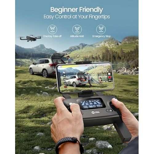 Holy Stone HS720G 2-Axis Gimbal Drones with 4K EIS Camera, 2 Batteries 52-Min Flight Time, Brushless Motors, GPS Auto Return, Video Transmission, Mini Foldable Drone for Beginners Adults